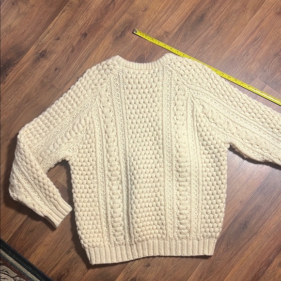 Hand Loomed Cream Cable Knit Sweater - Bonner of Ireland - Picture 10 of 13